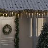 vidaXL Luces carámbanos de Navidad 40 uds acrílico blanco cálido