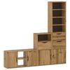 vidaXL Muebles de TV 4 uds. con almacenaje "ODDA" madera maciza pino
