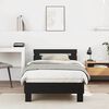vidaXL Estructura de cama con cabecera Roble Negro 193 x 95 x 88 cm