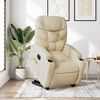 vidaXL Sill&oacute;n de masaje el&eacute;ctrico reclinable elevable tela crema