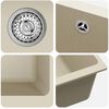 vidaXL Lavabo Beige 430 x 460 mm 80% Cuarzo y 20% Resina