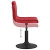 vidaXL Sillas de comedor giratorias 2 unidades terciopelo rojo tinto