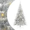vidaXL Árbol de Navidad Artificial Preiluminado Plateado 210 cm PET