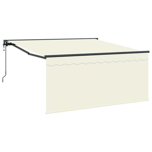 vidaXL Toldo Retr&aacute;ctil Crema 350 x 250 cm Poli&eacute;ster y Aluminio