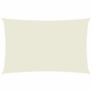 vidaXL Toldo de vela rectangular tela Oxford color crema 2x5 m