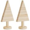 vidaXL &Aacute;rboles de Navidad de madera 2 uds madera maciza pino 30 cm