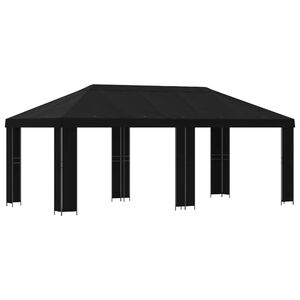 vidaXL Gazebo de Jard&iacute;n 6 x 3 m Negro Poli&eacute;ster y Acero 190 gsm