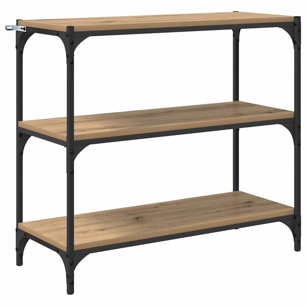 vidaXL Estanter&iacute;a para libros Roble artesanal 80 x 33 x 70,5 cm