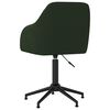 vidaXL Sillas de comedor giratorias 2 unidades terciopelo verde oscuro
