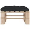 vidaXL Otomana de palets para jard&iacute;n madera con coj&iacute;n gris antracita