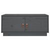 vidaXL Mesa de centro de madera maciza de pino gris 80x50x35 cm