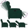 vidaXL Sill&oacute;n reclinable de terciopelo verde oscuro