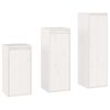 vidaXL Muebles para TV 3 piezas madera maciza de pino blanco