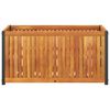 vidaXL Jardinera de madera maciza de acacia y acero 85x45x44 cm