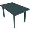 vidaXL Mesa de jard&iacute;n 126x76x72 cm pl&aacute;stico verde