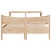 vidaXL Estructura de cama con cabecero madera maciza pino 140x190 cm