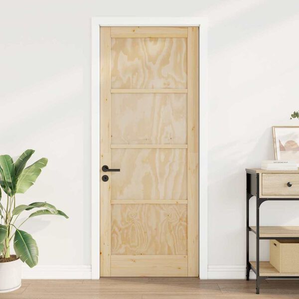 vidaXL Puerta Interior ORKDAL Marr&oacute;n 83 x 211 cm Madera contrachapada