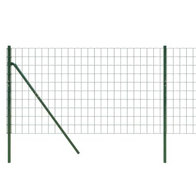 vidaXL Cerca de alambre de acero galvanizado verde 0,8x10 m