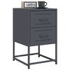 vidaXL Mesita de noche acero gris antracita 36x39x60,5 cm