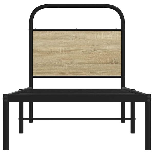 vidaXL Estructura de cama sin colch&oacute;n 80x200 cm madera roble Sonoma