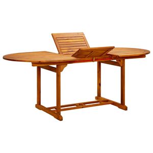 vidaXL Mesa de jard&iacute;n madera maciza de acacia (150-200)x100x75 cm