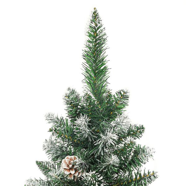vidaXL &Aacute;rbol de Navidad artificial estrecho con soporte PVC 240 cm