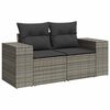 vidaXL Set de muebles de jard&iacute;n 6 pzas y cojines rat&aacute;n sint&eacute;tico gris