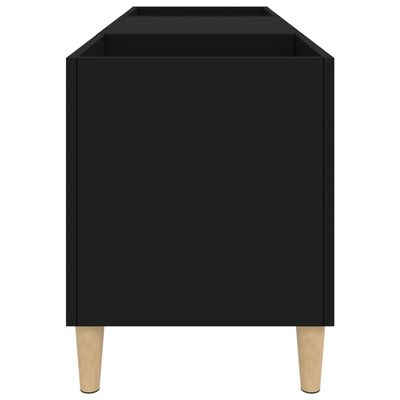 vidaXL Mueble para discos madera contrachapada negro 121x38x48 cm