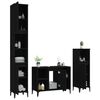 vidaXL Juego de muebles de baño 3 pzas madera contrachapada negro