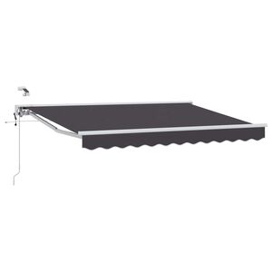 vidaXL Toldo Retr&aacute;ctil El&eacute;ctrico Antracita y Blanco 3 x 2,5 m