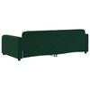 vidaXL Sof&aacute; cama sin colch&oacute;n terciopelo verde oscuro 100x200 cm