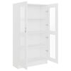 vidaXL Vitrina de madera contrachapada blanco 82,5x30,5x150 cm