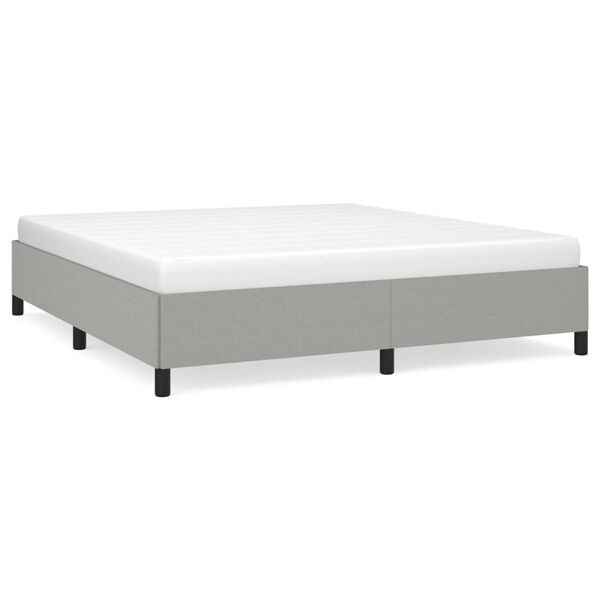 vidaXL Cama sin colch&oacute;n tela gris claro 180x200 cm