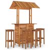 vidaXL Juego muebles de bar de jard&iacute;n 5 pzas madera maciza de acacia