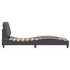 vidaXL Estructura de cama con LED sin colch&oacute;n terciopelo gris oscuro 100x200 cm