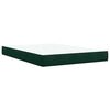 vidaXL Cama box spring con colch&oacute;n terciopelo verde oscuro 160x200 cm