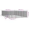 vidaXL Perrera de exterior acero galvanizado plateado 6x10x2 m