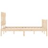 vidaXL Estructura de cama sin colch&oacute;n madera maciza de pino 140x190 cm