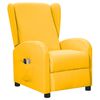 vidaXL Sillón de masaje eléctrico tela amarillo