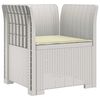 vidaXL Sill&oacute;n Individual con Coj&iacute;n Apariencia de Ratan PP Blanco