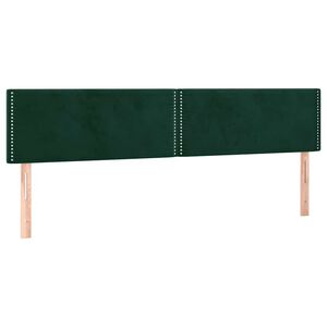 vidaXL Cabeceros 2 unidades de terciopelo verde oscuro 100x5x78/88 cm
