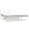 vidaXL Estructura cama sin colch&oacute;n con cabecero metal blanco 183x213cm