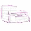 vidaXL Cama tipo Box Spring Marr&oacute;n Oscuro 160 x 200 cm tela
