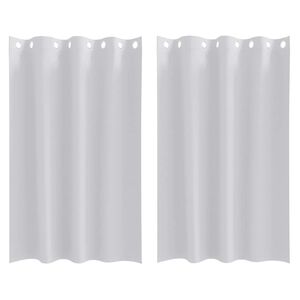 vidaXL Cortinas Opacas con Anillas 2 uds. Gris P&aacute;lido 175 x 140 cm