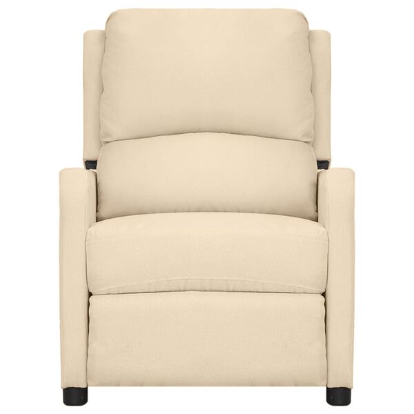 vidaXL Sillón de masaje eléctrico tela color crema