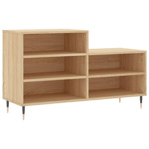 vidaXL Mueble zapatero madera contrachapada roble Sonoma 102x36x60 cm
