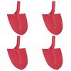 vidaXL Cabeza de pala 4 uds. Rojo 39,5 x 27,5 cm