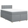 vidaXL Cama box spring con colch&oacute;n tela gris claro 120x190 cm