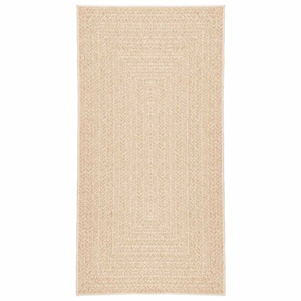 vidaXL Alfombra ZIZUR apariencia yute interior exterior beige 80x150cm