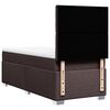 vidaXL Cama box spring con colch&oacute;n tela marr&oacute;n oscuro 90x200 cm